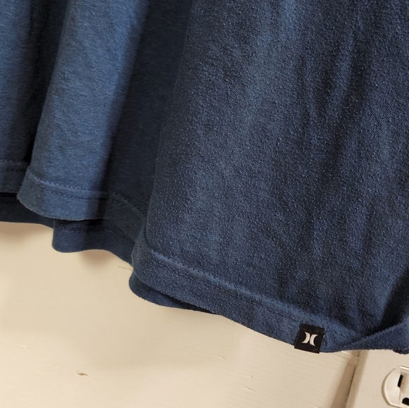 Hurley Mens Blue Graphic Shirt Sleeve Tee T-Shirt Summer Casual - Picture 3 of 5